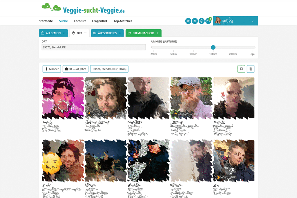 Veggie-sucht-Veggie Suche